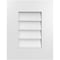 Ekena Millwork Vertical Surface Mount PVC Gable Vent: Non-Functional, w/ 3-1/2"W x 1"P Standard Frame, 14"W x 18"H GVPVE14X1801SN - alternate 1